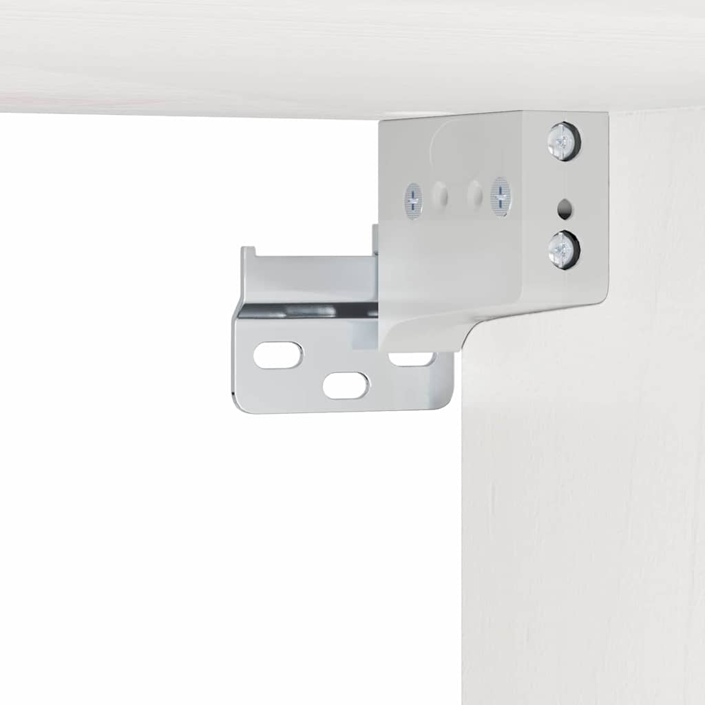 Sengebord med skuffe Hvid 50 x 32,5 x 24 cm Massivt fyrretræ