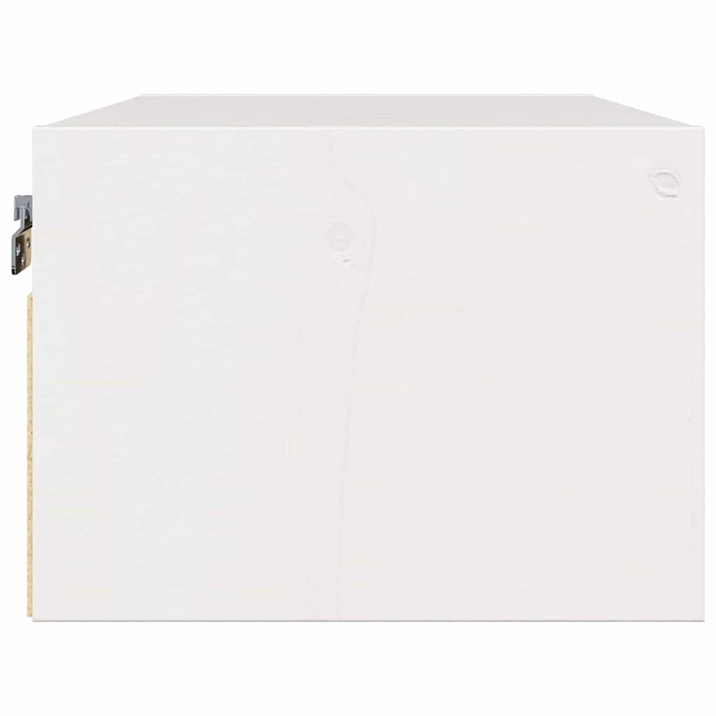 Sengebord med skuffe Hvid 50 x 32,5 x 24 cm Massivt fyrretræ