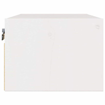 Sengebord 2 stk. Hvid 50 x 32,5 x 24 cm Massivt fyrretræ