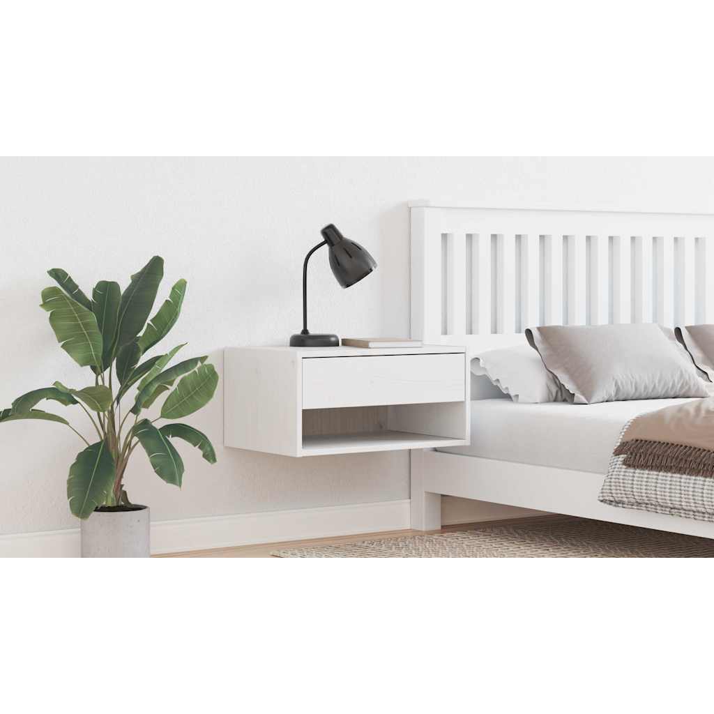 Sengebord Voks brun 50 x 32,5 x 24 cm Massivt fyrretræ