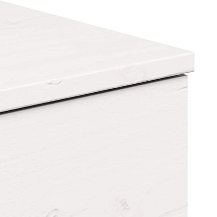 Sengebord 2 stk. Hvid 37 x 35 x 18,5 cm Massivt fyrretræ