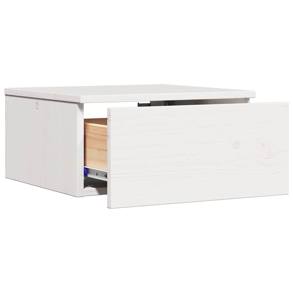 Sengebord 2 pcs Hvid 37 x 35 x 18,5 cm Massivt fyrretræ