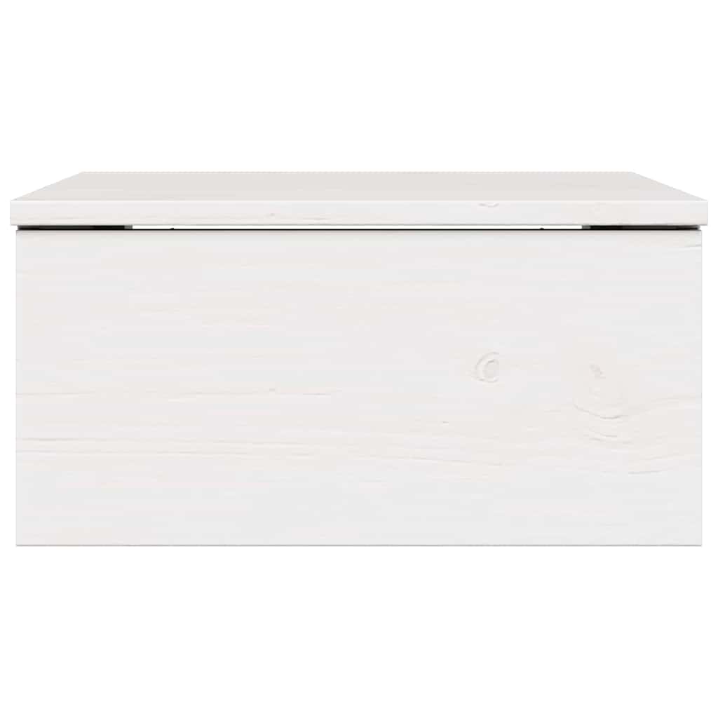 Sengebord 2 pcs Hvid 37 x 35 x 18,5 cm Massivt fyrretræ