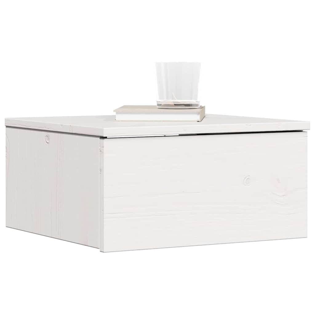 Sengebord 2 pcs Hvid 37 x 35 x 18,5 cm Massivt fyrretræ