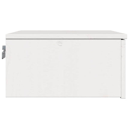 Sengebord 2 stk. Hvid 37 x 35 x 18,5 cm Massivt fyrretræ