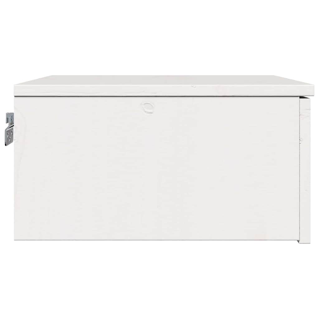 Sengebord 2 pcs Hvid 37 x 35 x 18,5 cm Massivt fyrretræ
