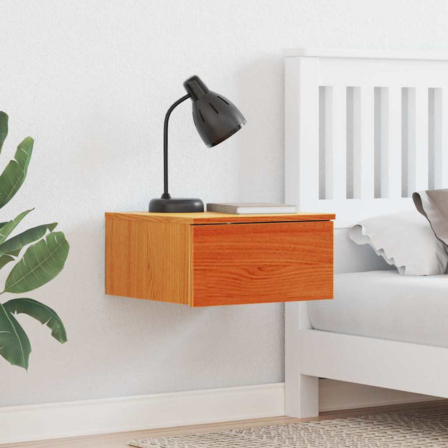 Sengebord Voks brun 37 x 35 x 18,5 cm Massivt fyrretræ