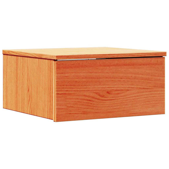 Sengebord Voks brun 37 x 35 x 18,5 cm Massivt fyrretræ