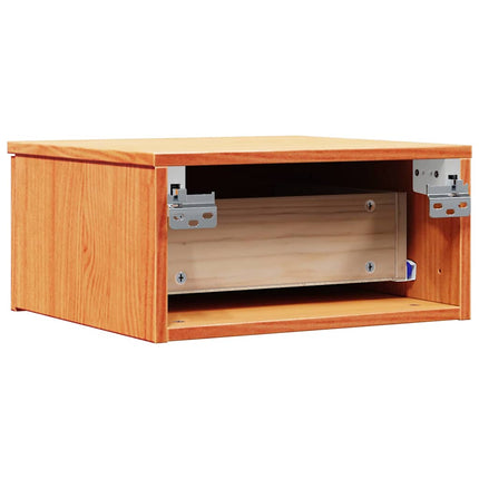 Sengebord 2 stk. Voks brun 37 x 35 x 18,5 cm Massivt fyrretræ