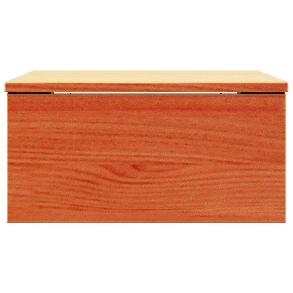 Sengebord 2 pcs Voks brun 37 x 35 x 18,5 cm Massivt fyrretræ