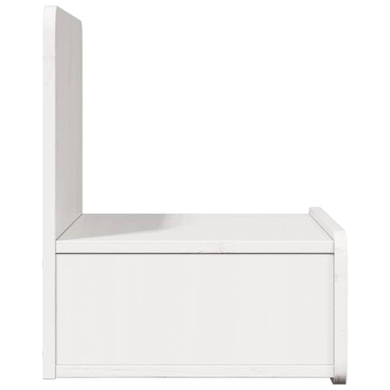 Sengebord 2 stk. Hvid 44 x 32,5 x 40 cm Massivt fyrretræ