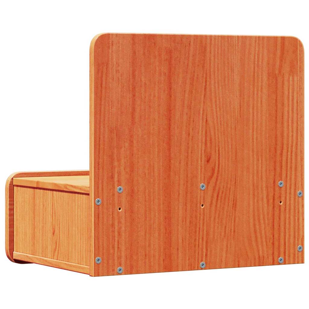 Sengebord Voks brun 44 x 32,5 x 40 cm Massivt fyrretræ