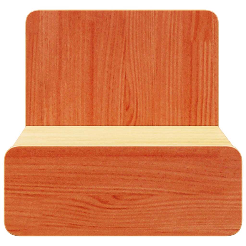 Sengebord Voks brun 44 x 32,5 x 40 cm Massivt fyrretræ
