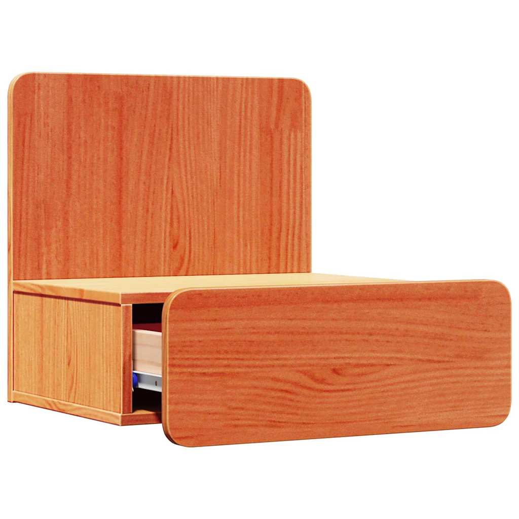 Sengebord 2 pcs Voks brun 44 x 32,5 x 40 cm Massivt fyrretræ