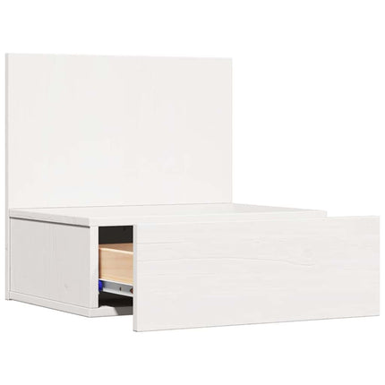 Sengebord 2 stk. Hvid 42 x 32,5 x 40 cm Massivt fyrretræ
