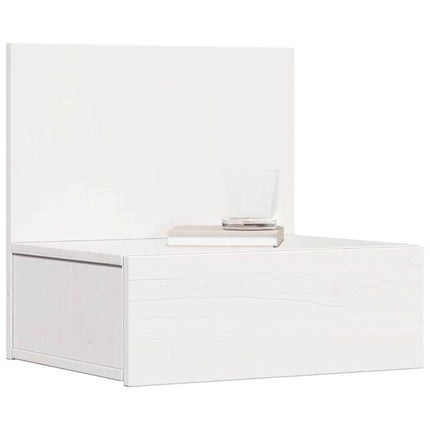 Sengebord 2 stk. Hvid 42 x 32,5 x 40 cm Massivt fyrretræ