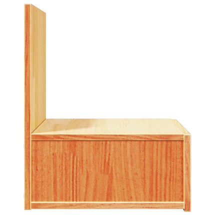 Sengebord 2 stk. Voks brun 42 x 32,5 x 40 cm Massivt fyrretræ
