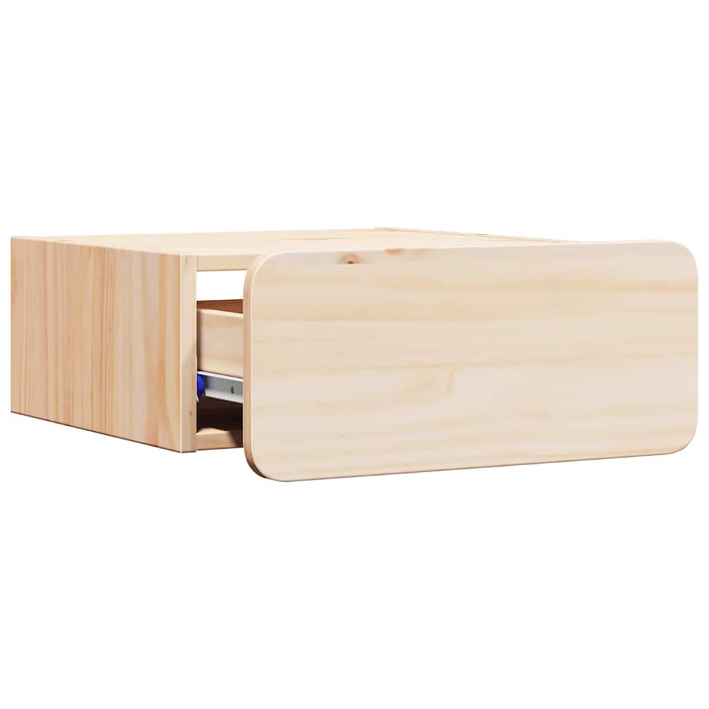 Sengebord 2 pcs Brun 39 x 34 x 16,5 cm Massivt fyrretræ