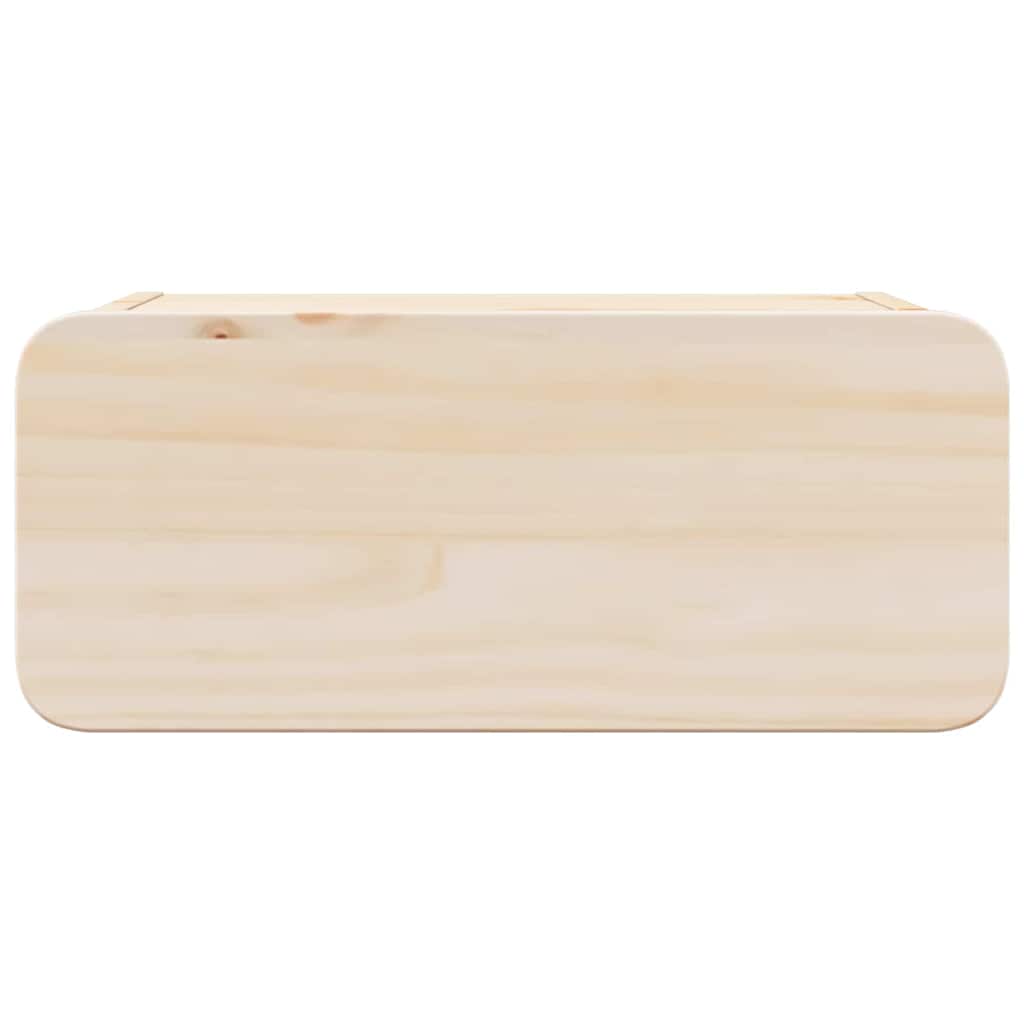 Sengebord 2 pcs Brun 39 x 34 x 16,5 cm Massivt fyrretræ