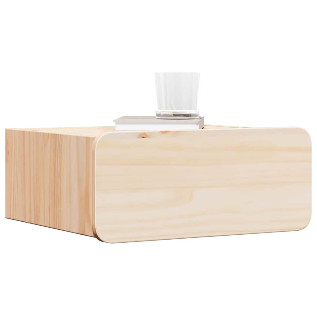 Sengebord 2 pcs Brun 39 x 34 x 16,5 cm Massivt fyrretræ