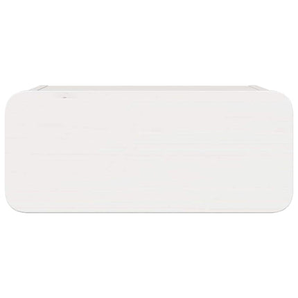 Sengebord med skuffe Hvid 39 x 34 x 16,5 cm Massivt fyrretræ