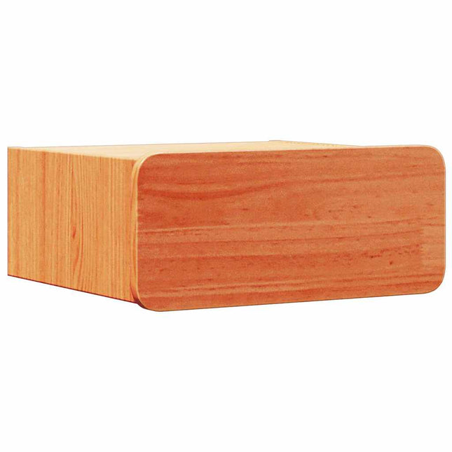 Sengebord Voks brun 39 x 34 x 16,5 cm Massivt fyrretræ