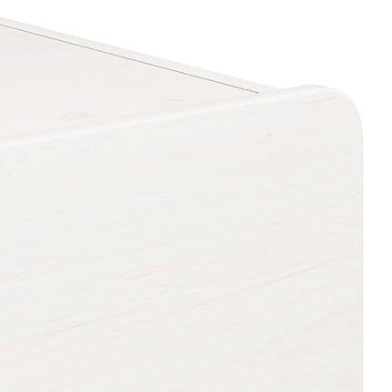 Sengebord 2 stk. Hvid 39 x 34 x 33 cm Massivt fyrretræ