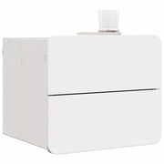 Sengebord 2 pcs Hvid 39 x 34 x 33 cm Massivt fyrretræ
