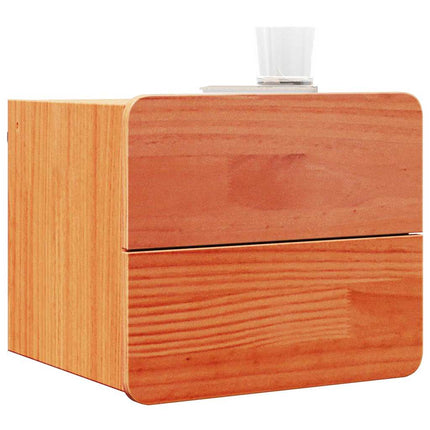 Sengebord 2 stk. Brun 39 x 34 x 33 cm Massivt fyrretræ