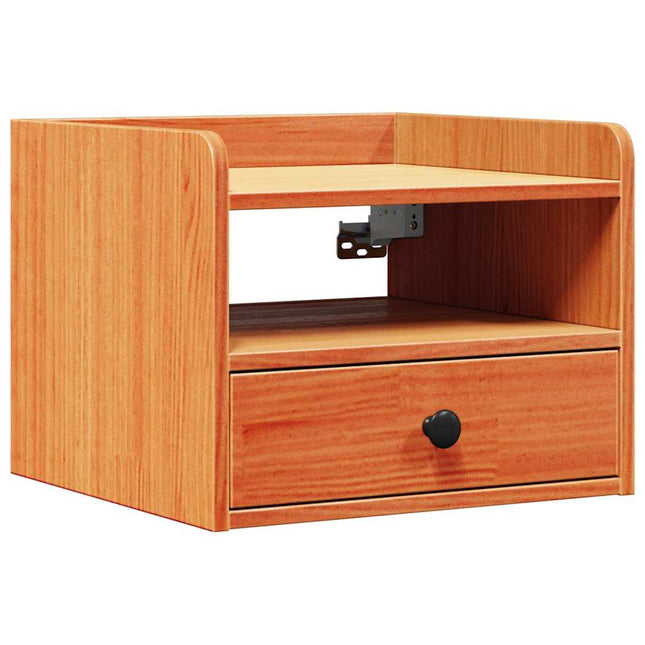 Sengebord Voks brun 38 x 36 x 29,5 cm Massivt fyrretræ
