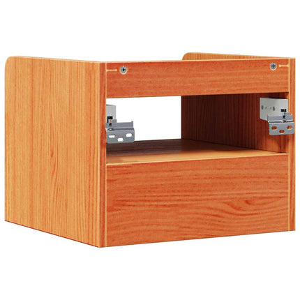 Sengebord 2 stk. Voks brun 38 x 36 x 29,5 cm Massivt fyrretræ
