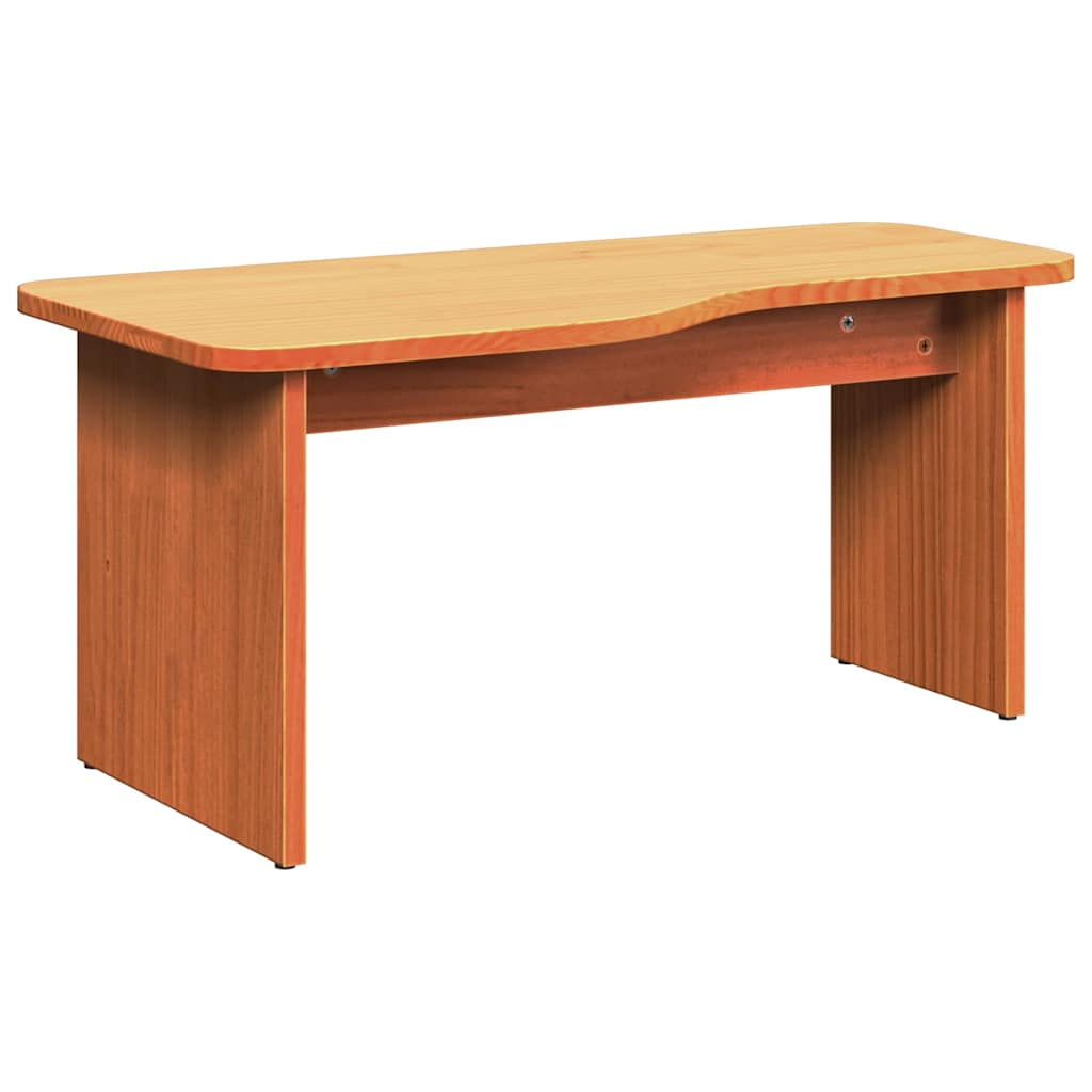 Sofabord 2 pcs Voks brun Massivt fyrretræ