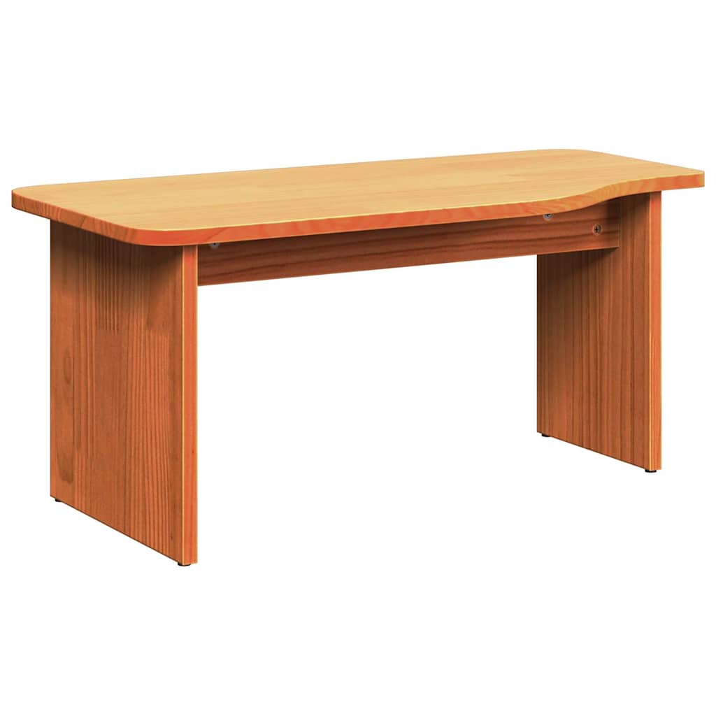 Sofabord 2 pcs Voks brun Massivt fyrretræ
