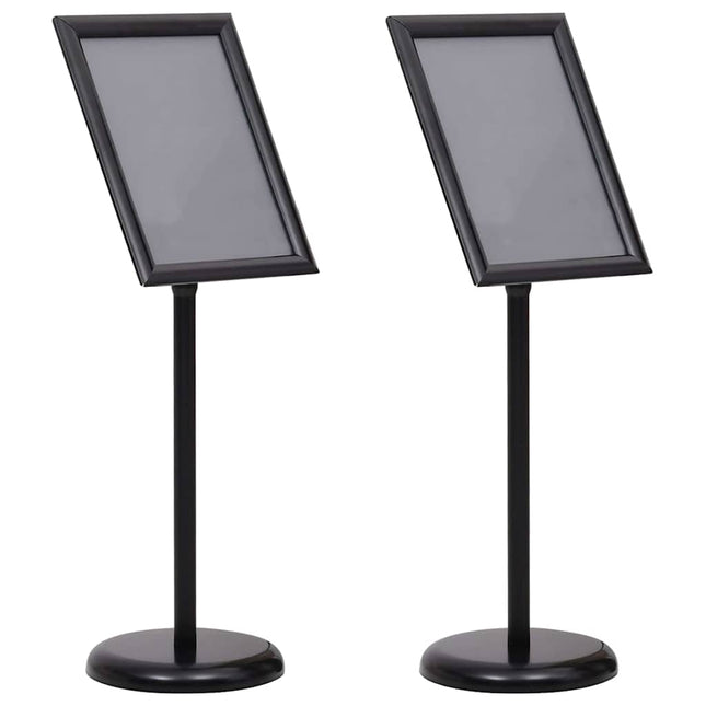 Plakat Stande 2 pcs Sort 45 x 32,7 x 108 cm Aluminium