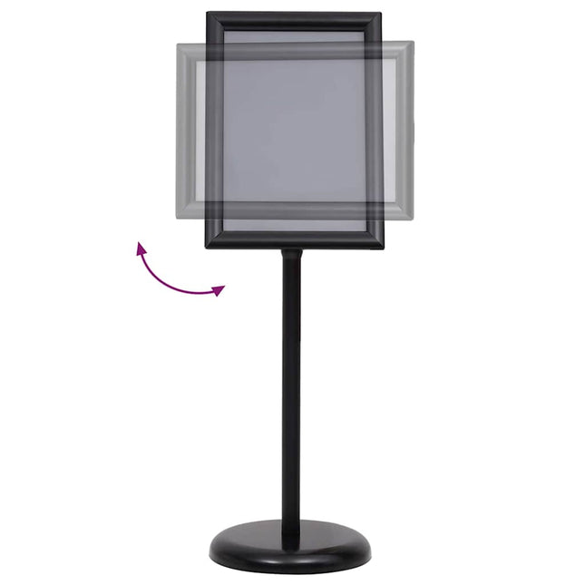 Plakat Stande 2 pcs Sort 45 x 32,7 x 108 cm Aluminium