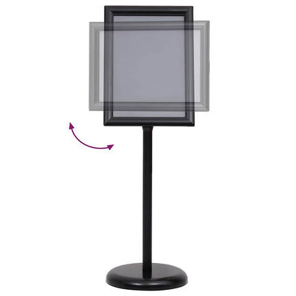 Plakat Stande 2 pcs Sort 45 x 32,7 x 108 cm Aluminium
