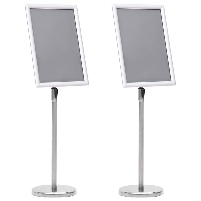 Plakat Stande 2 pcs Sølv 45 x 32,7 x 108 cm Aluminium