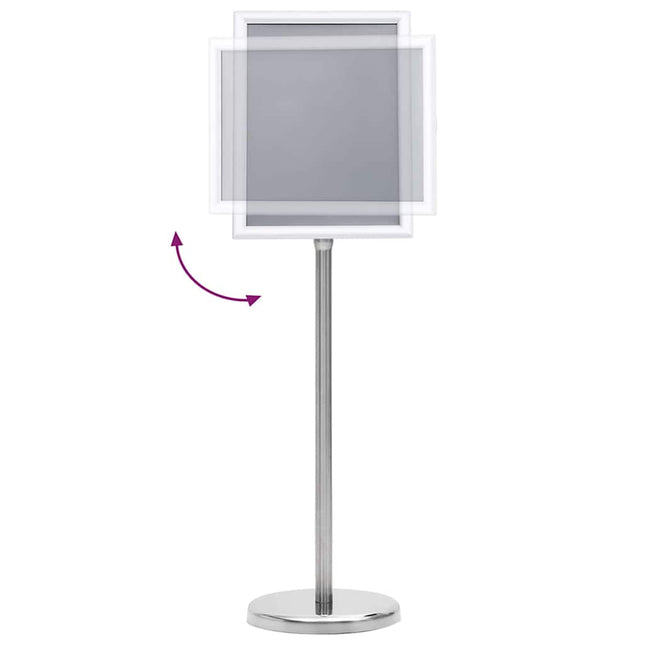 Plakat Stande 2 pcs Sølv 32,7 x 24 x 108 cm Aluminium