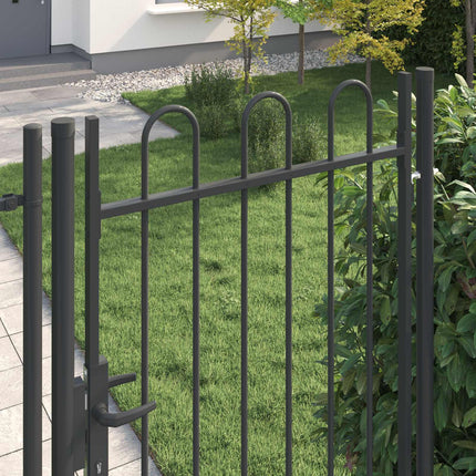 Hegnport BOXTEL 103 x 250 cm Pulverlakeret stål Grå Låses