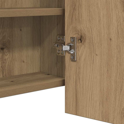 LED Spejlskab Artisan Egetræ 100 x 12 x 45 cm Konstrueret træ