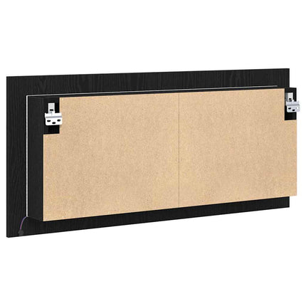 LED Spejlskab Sort eg 100 x 12 x 45 cm Konstrueret træ