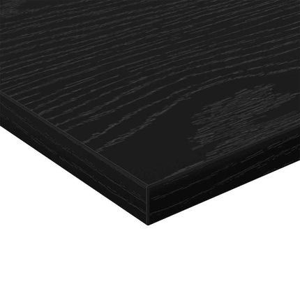Boghylde Bræt 3 niveauer 4 stk. 40 x 20 x 1,5 cm Sort