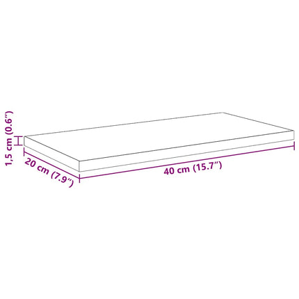 Boghylde Bræt 3 niveauer 4 stk. 40 x 20 x 1,5 cm Sort