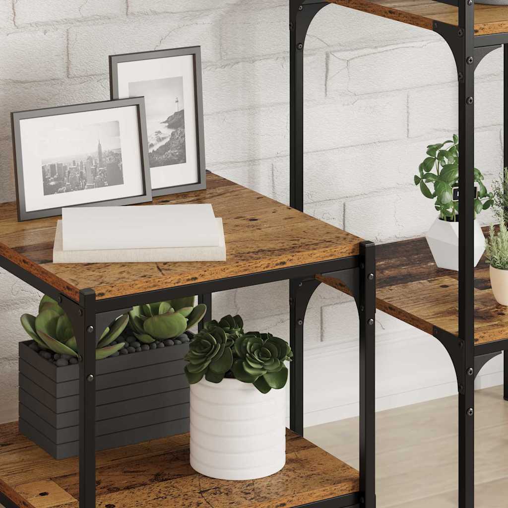 Boghylde Bræt 4 pcs Brun 40 x 40 x 1.5 cm Konstrueret træ