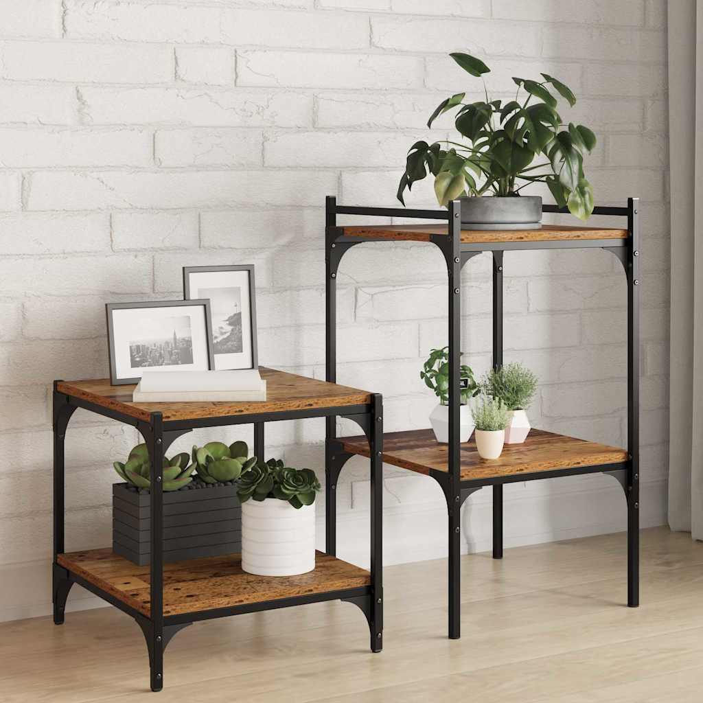 Boghylde Bræt 3 niveauer 4 pcs 40 x 40 x 1,5 cm Konstrueret træ