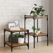 Boghylde Bræt 4 pcs Brun 40 x 40 x 1.5 cm Konstrueret træ