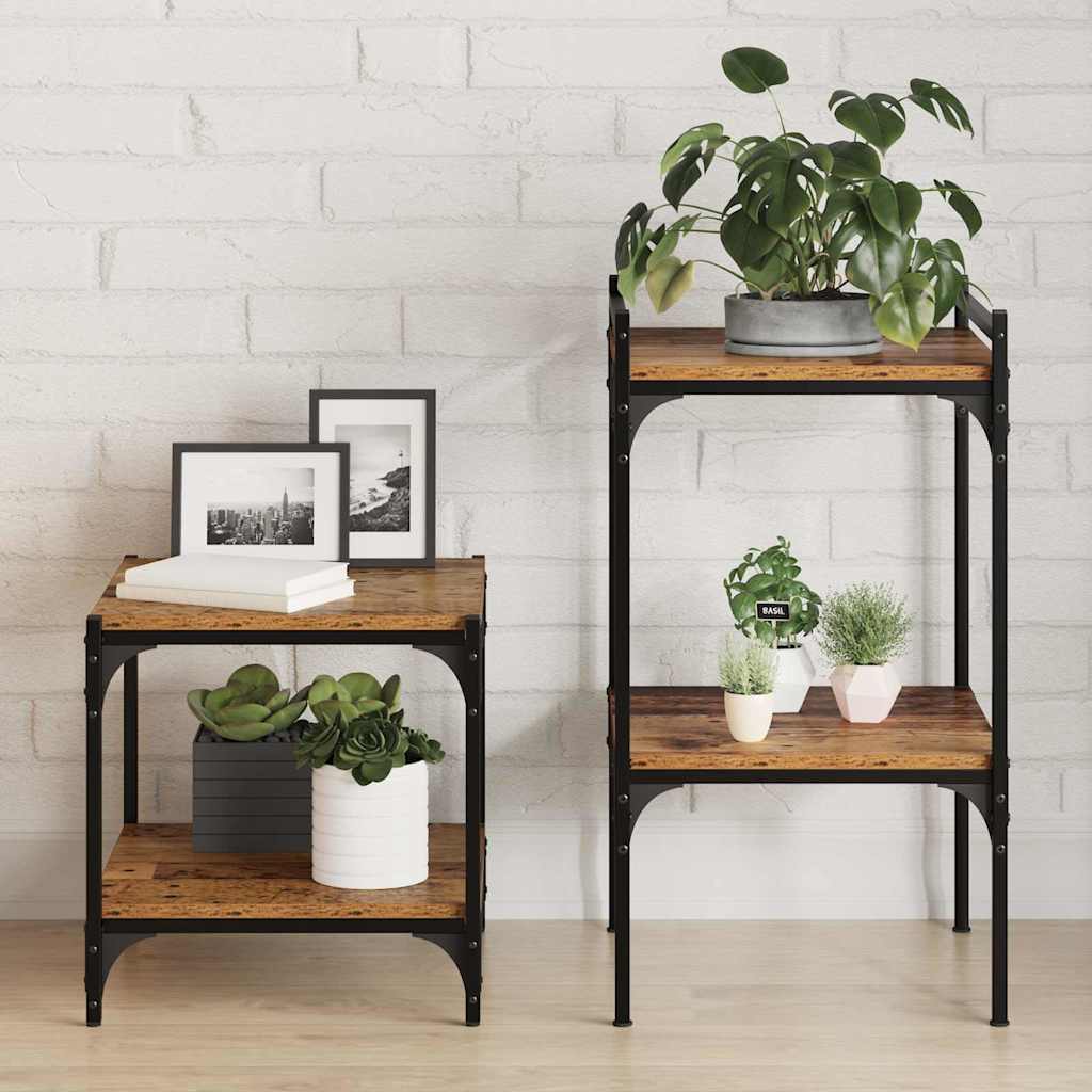 Boghylde Bræt 4 pcs Brun 40 x 40 x 1.5 cm Konstrueret træ