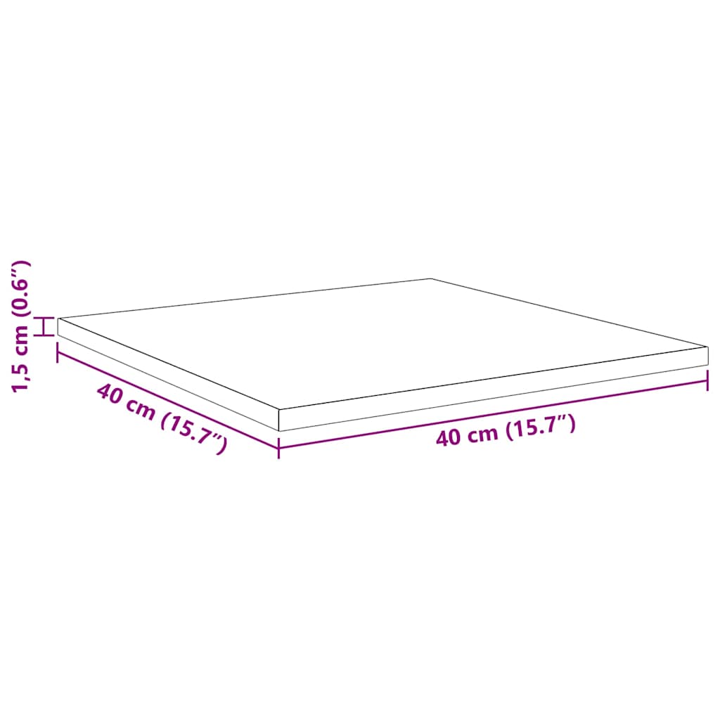 Boghylde Bræt 4 pcs Brun 40 x 40 x 1.5 cm Konstrueret træ
