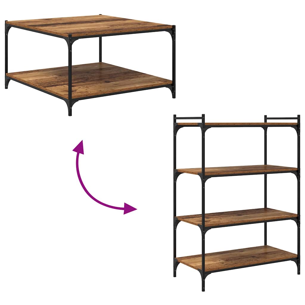 Boghylde Bræt 4 pcs Brun 80 x 40 x 1.5 cm Konstrueret træ