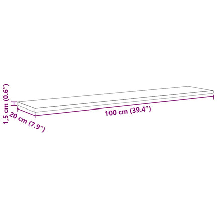 Boghylde Bræt 3 niveauer 4 stk. 100 x 20 x 1,5 cm Sort